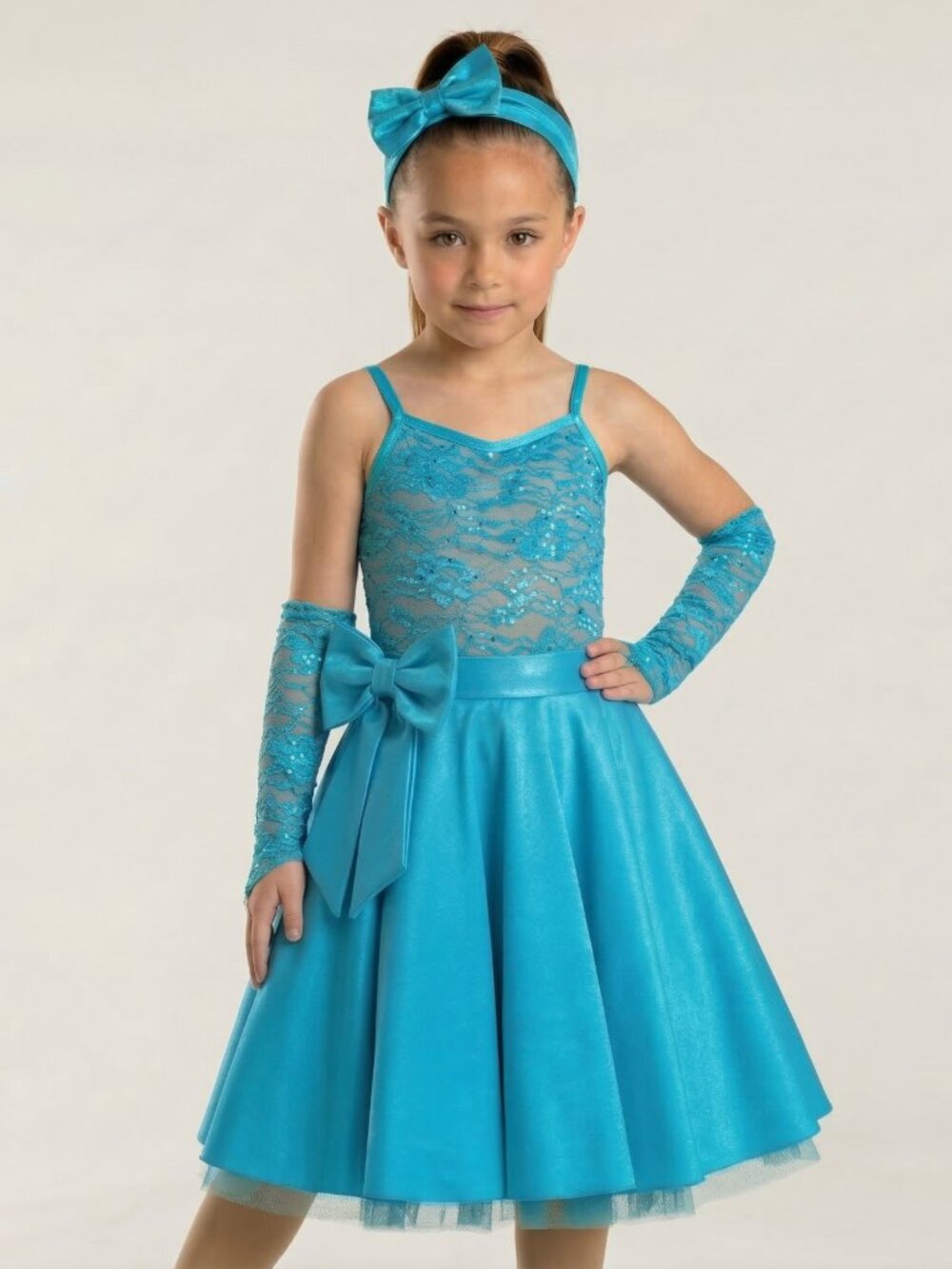 Girl's Custom 50's Theme Dance Costume for Jazz, Tap, Musical Theater size 5-7